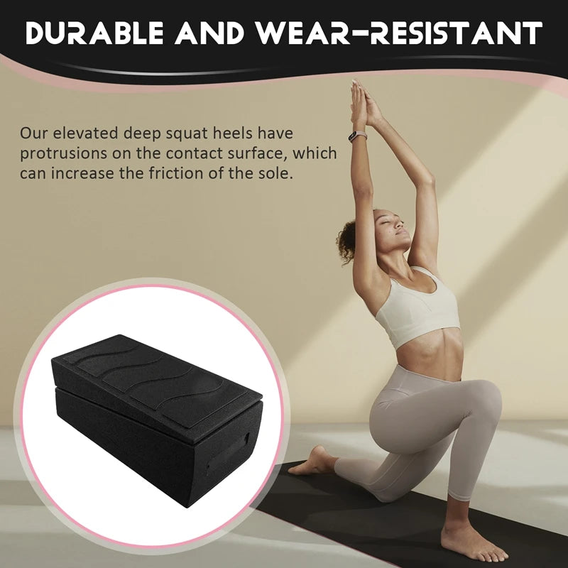 New-3Pcs Yoga Bricks Squat Wedge Blocks Slant Boards Adjustable Non-Slip Foot Stretcher For Exercise Yoga Fitness Gym