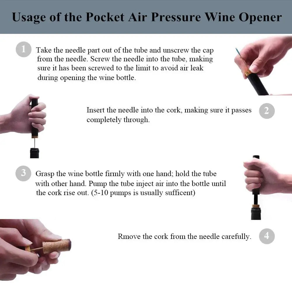 Cool Technological Gadgets Air Pressure Corkscrew Wine Bottle Opener Take Out Wine Cork Novel Kitchen Bar Accessories Tools