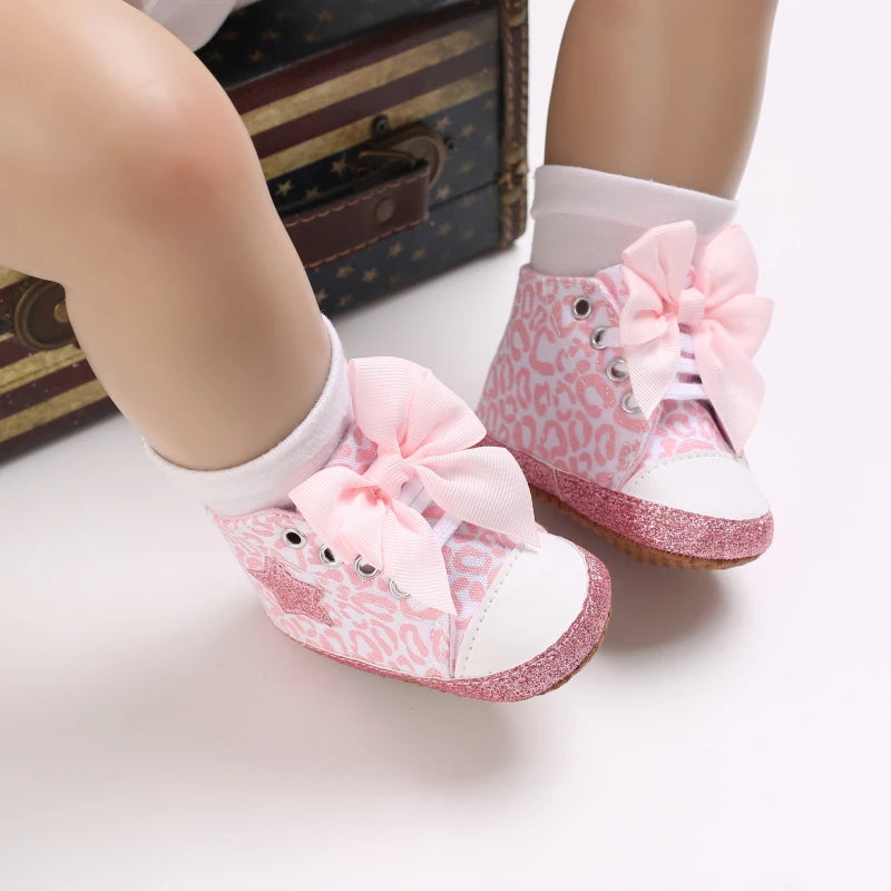 Spring and Autumn Sweet Pink Theme Girl Baby Casual Sports Shoes Soft Sole Comfortable Baby Walking Shoes 0-18M