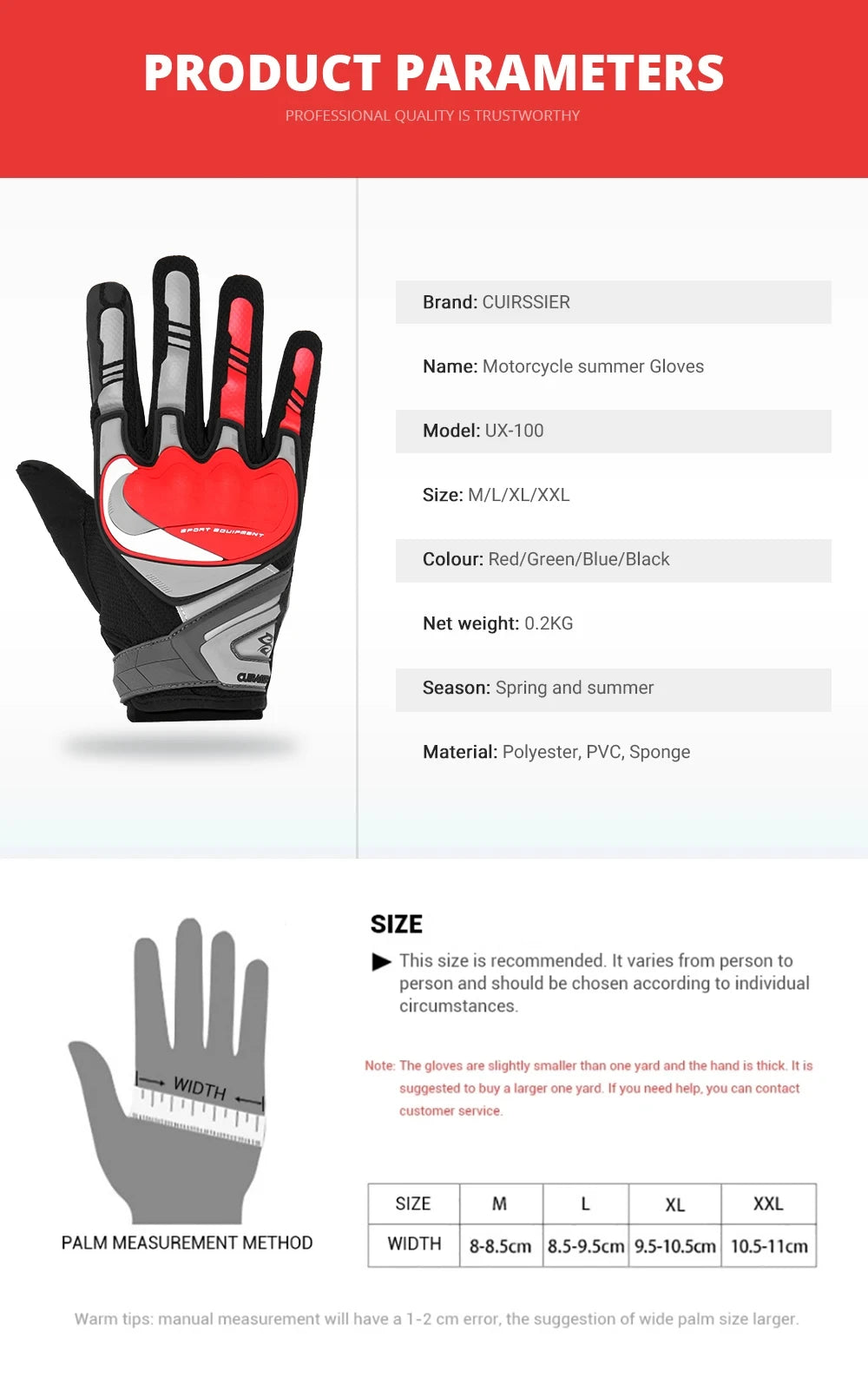 Motorcycle Gloves Breathable Full Finger Protective motorbike Touch Screen Men Racing Moto Motocross Outdoor Sports Gloves