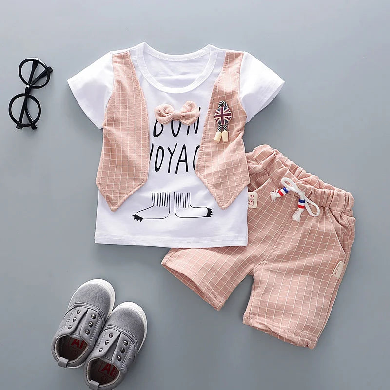 New Summer Baby Girl Clothes Children Boys Fashion T-Shirt Shorts 2Pcs/Set Toddler Casual Costume Infant Outfits Kids Tracksuits