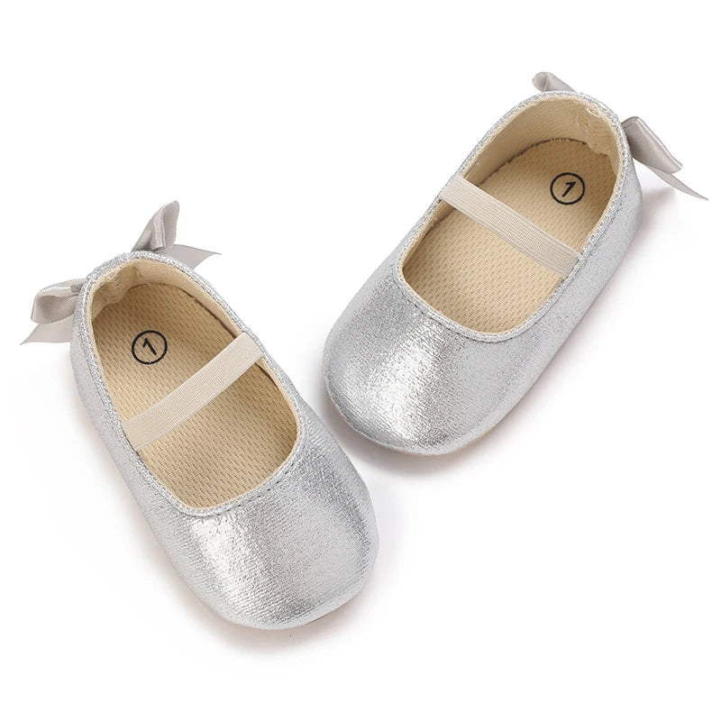 Baby Shoes Spring and Autumn Girl Baby Fashionable, Soft, Comfortable, Sweet Princess Shoes Rubber soles, Non slip Walking Shoes