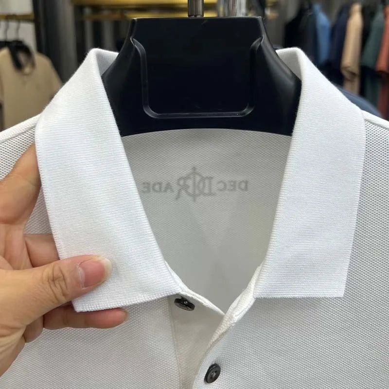 100% cotton high-end breathable short sleeve POLO shirt men 2024summer luxury brand embroidery Paul T-shirt fashion men's wear