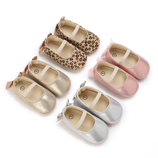 Baby Shoes Spring and Autumn Girl Baby Fashionable, Soft, Comfortable, Sweet Princess Shoes Rubber soles, Non slip Walking Shoes