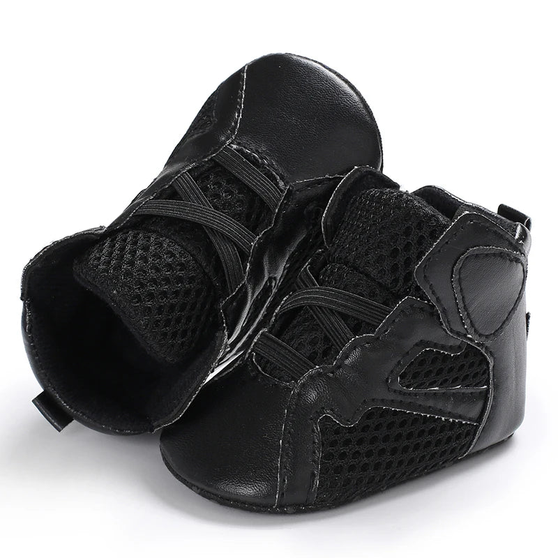 0-18 Months Newborn Baby Shoes for Boys Fashion Basketball Sports Shoes Soft Sole Comfortable Baby Walking Shoes