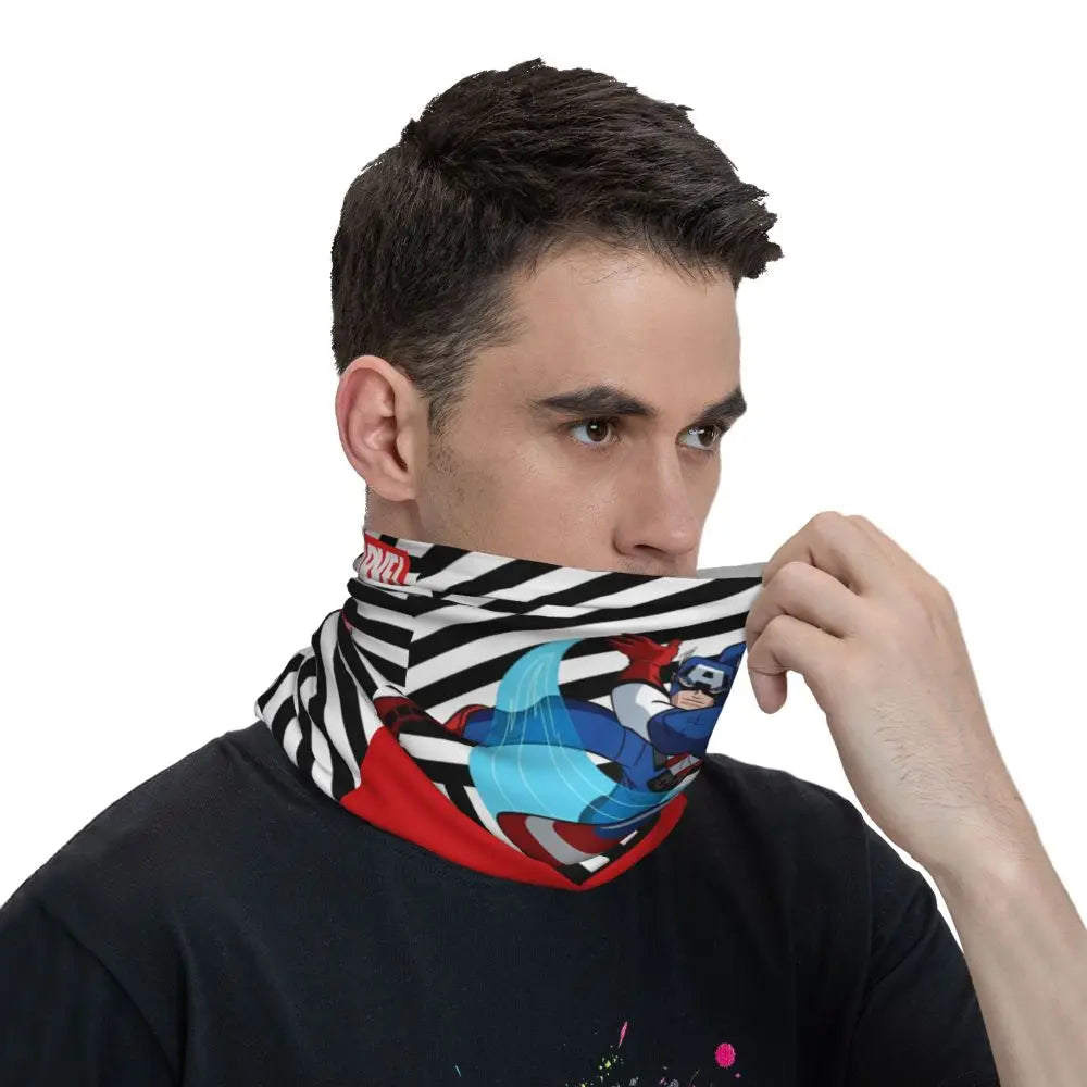 Limited Edition Bandana Neck Gaiter Motorcycle Club Marvel Face Scarf Cycling Face Mask Hiking Unisex Adult All Season