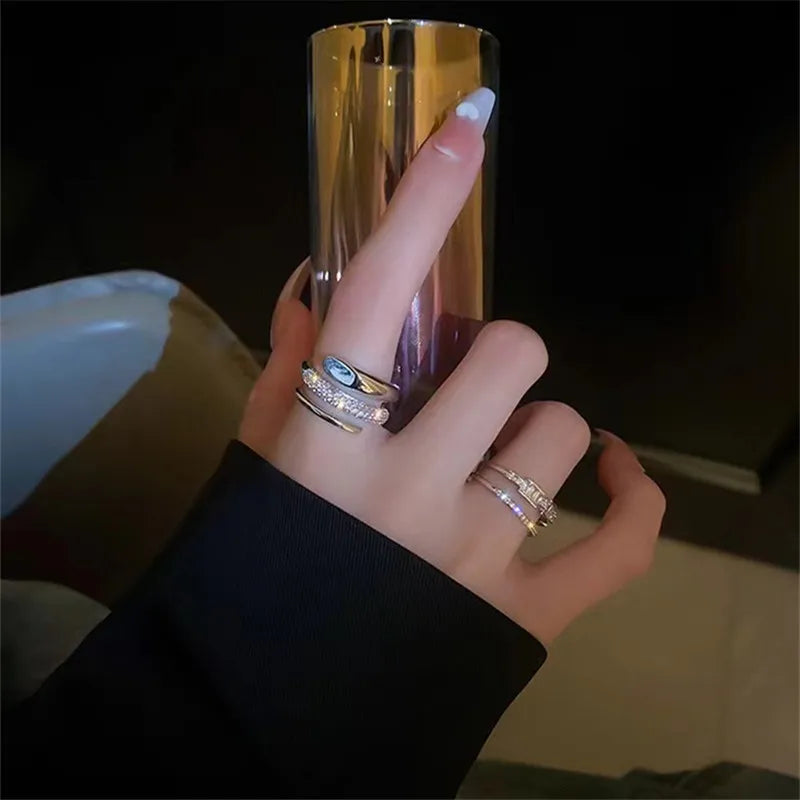 New Fashion Trend Unique Design Elegant Delicate Retro Simple Camellia Open End Adjustable Ring Women Jewelry Party Premium Gift