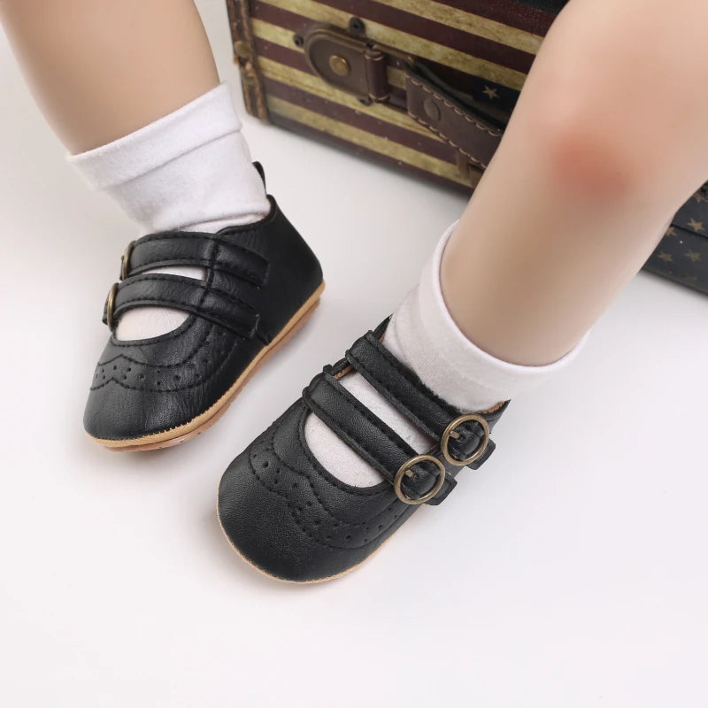 Girl Baby Soft Bottom Bow Princess Wedding Dress Mary Jane Flat Bottom Walking Shoes Newborn Lightweight Baby Sports Shoes