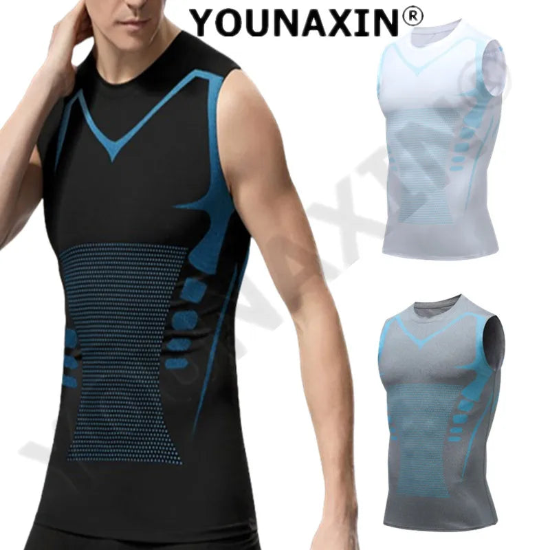 3 Pcs/Lot Men's Sleeveless T-Shirts Base Layer Vest Basketball Cycling Yoga Sports Tight  Gym Fitness Running Top Outdoor Tank