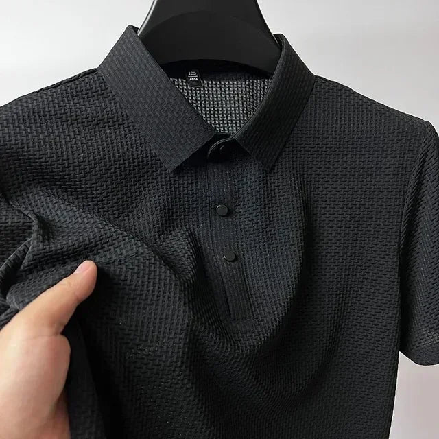 New Summer Polo Shirt High Quality Men's Short Sleeve Breathable Top Business Casual Sweat-absorbing Polo-shirt for Men