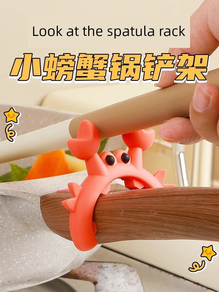 Silicone Stove Anti-Overflow Spoon Kitchenware Movable Truner Frame