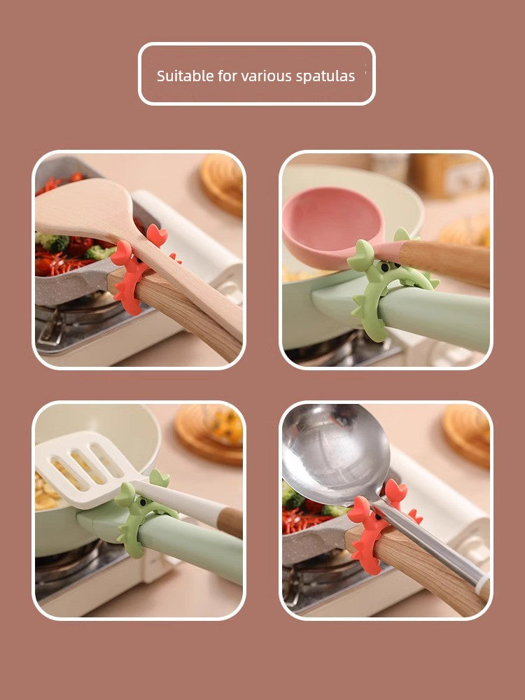 Silicone Stove Anti-Overflow Spoon Kitchenware Movable Truner Frame