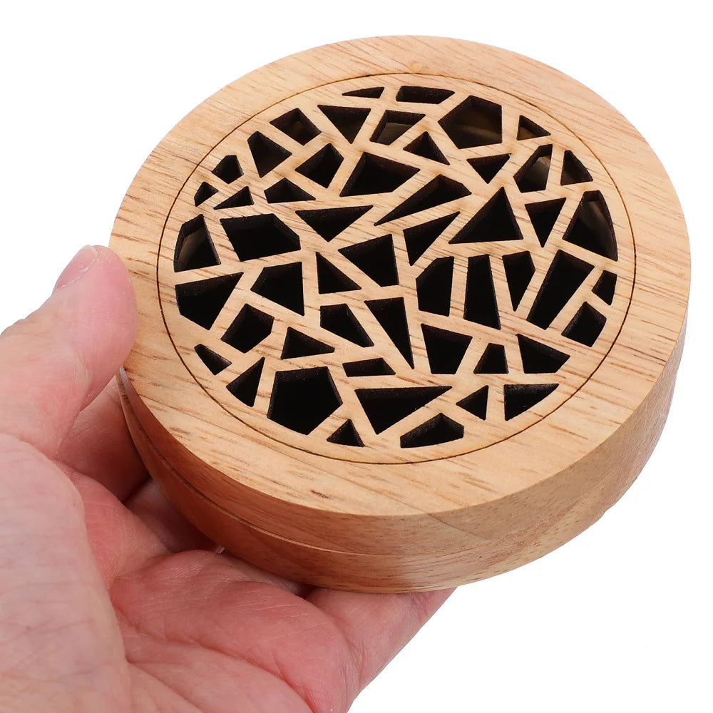 Solid Wood Aromatherapy Box Incense Holder Indoor Ornament Wooden Censer Cone Burner