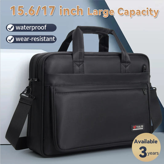 Briefcases For Men Canvas Tote Bag Large Laptop Case 15.6 Inch 17 Inch 14 Inch Computer Bag  Work Business  Shoulder Office