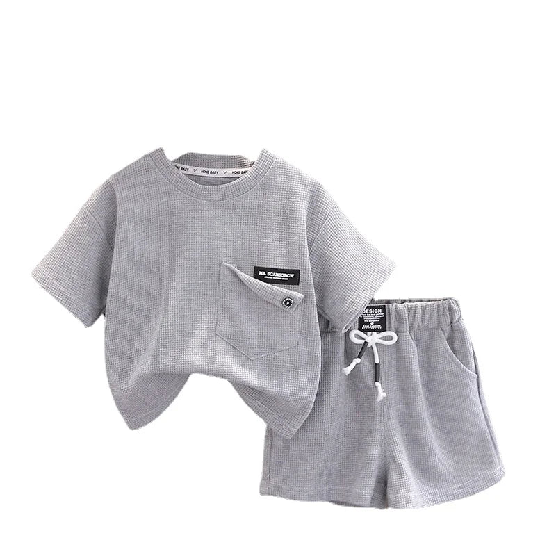 Summer Baby Boy Kids Clothes Set Children Clothing Suit Tops Short-sleeve T-shirt Pants 2pcs/set Sport Infant Clothing