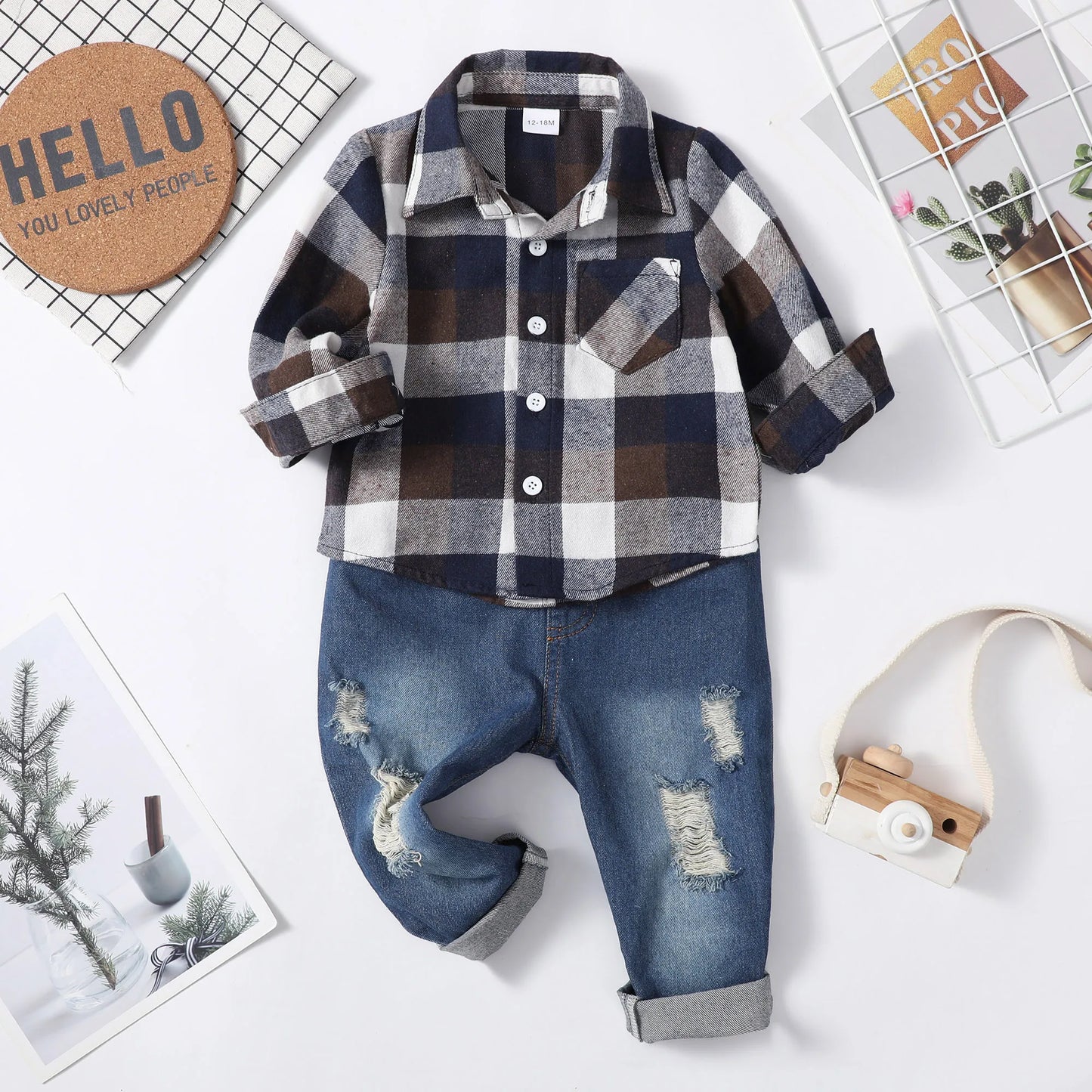 Winter  Baby Boy Clothes Infant Toddler Boy Outfits 12 18 24 Months 2T 3T  Denim Jeans Boys Fall Winter Clothing Pants Set