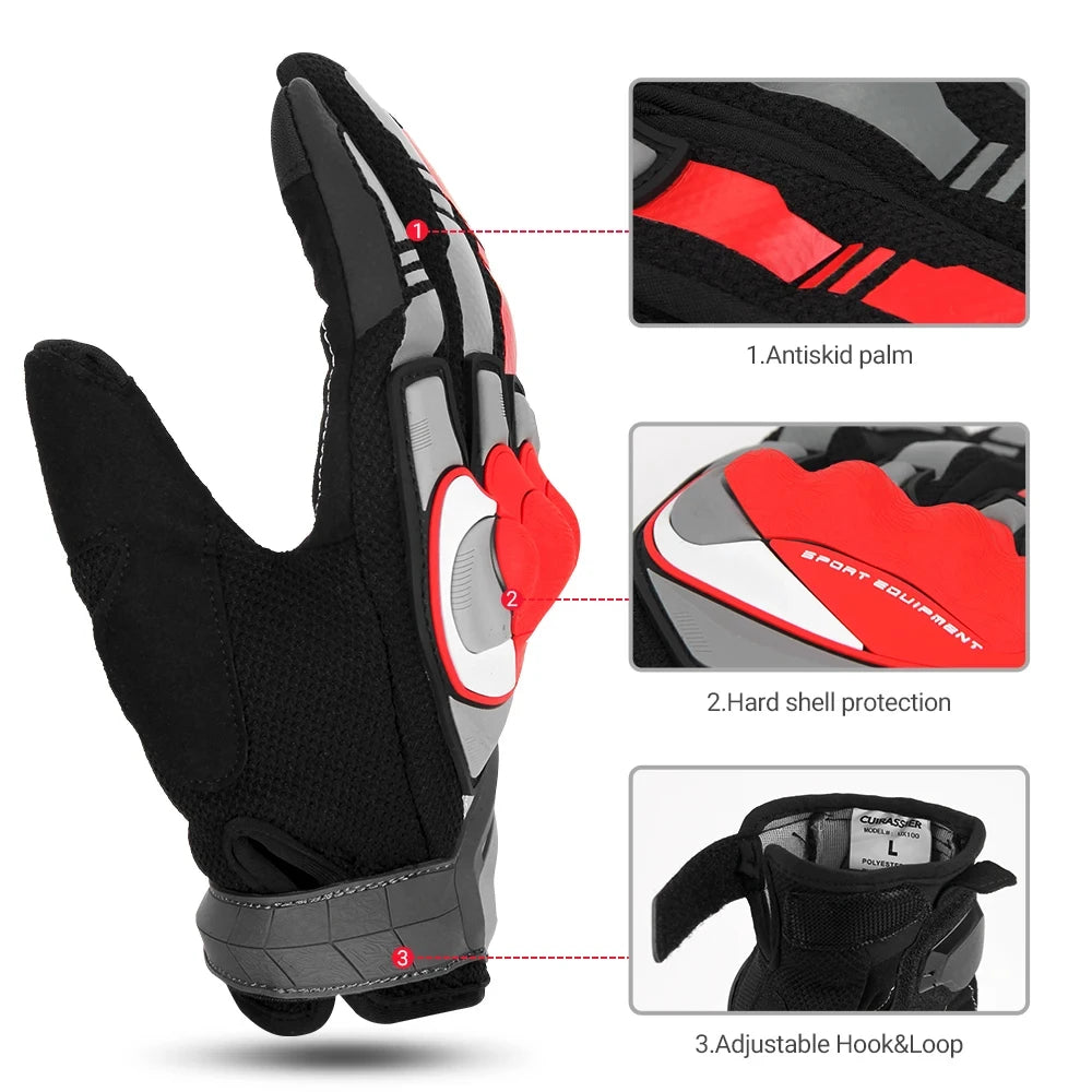 Motorcycle Gloves Breathable Full Finger Protective motorbike Touch Screen Men Racing Moto Motocross Outdoor Sports Gloves