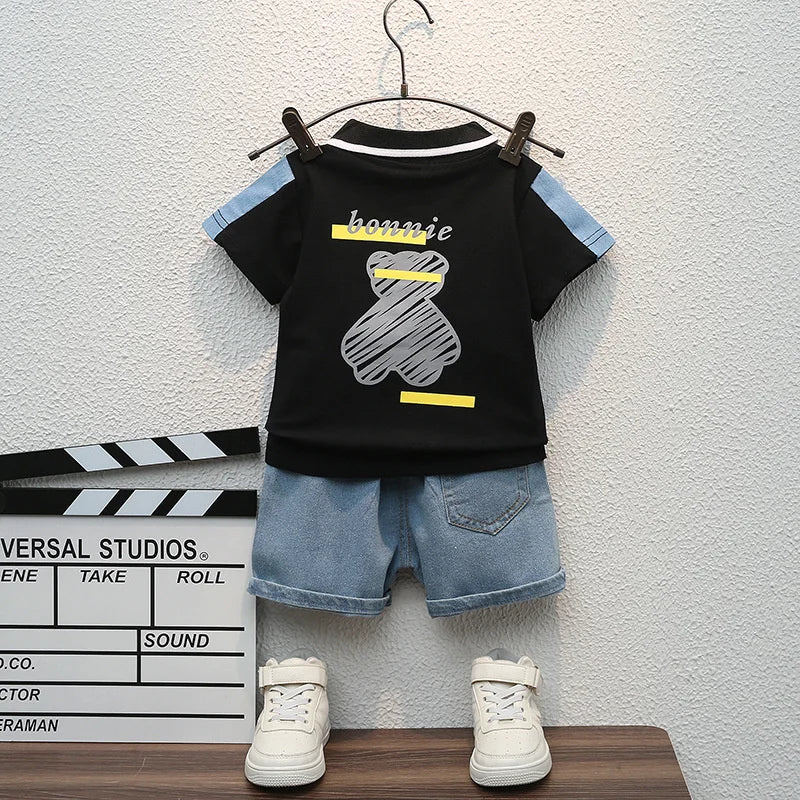 New Summer Fashion Baby Clothes Suit Children Boys Girls T-Shirt Shorts 2Pcs/Sets Toddler Casual Costume Infant Kids Tracksuits