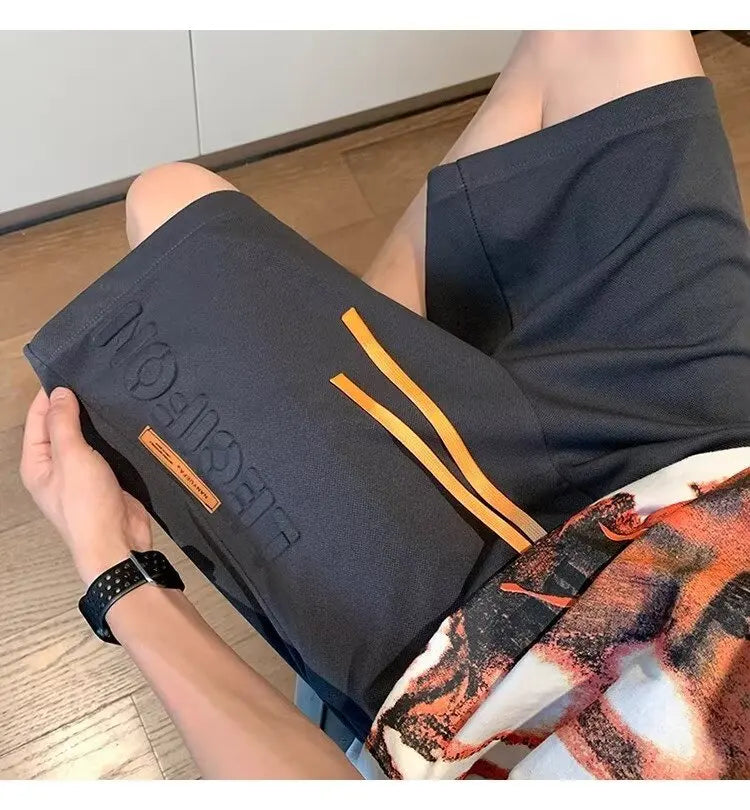 Korean Summer Men's Shorts Fashion Grey Sweatpants Harajuku High Street Men's Clothing Casual Gym Shorts At Home Short pants New