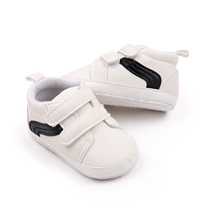 New White Baby Shoes Lovely Bear / Stripes Casual Soft Sole Anti-slip Infant Sports Toddler Boys Girls First Walkers