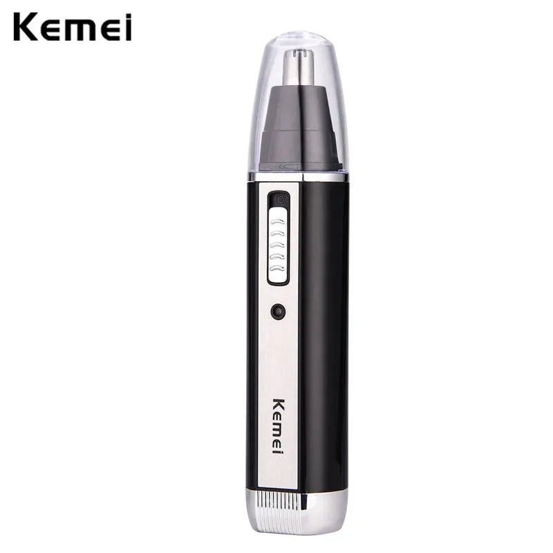 Kemei 4in1 Rechargeable Nose Trimmer Beard Trimer Men Micro Shaver Eyebrow Nose Hair Trimmer Nose and Ear Cleaner Grooming Set