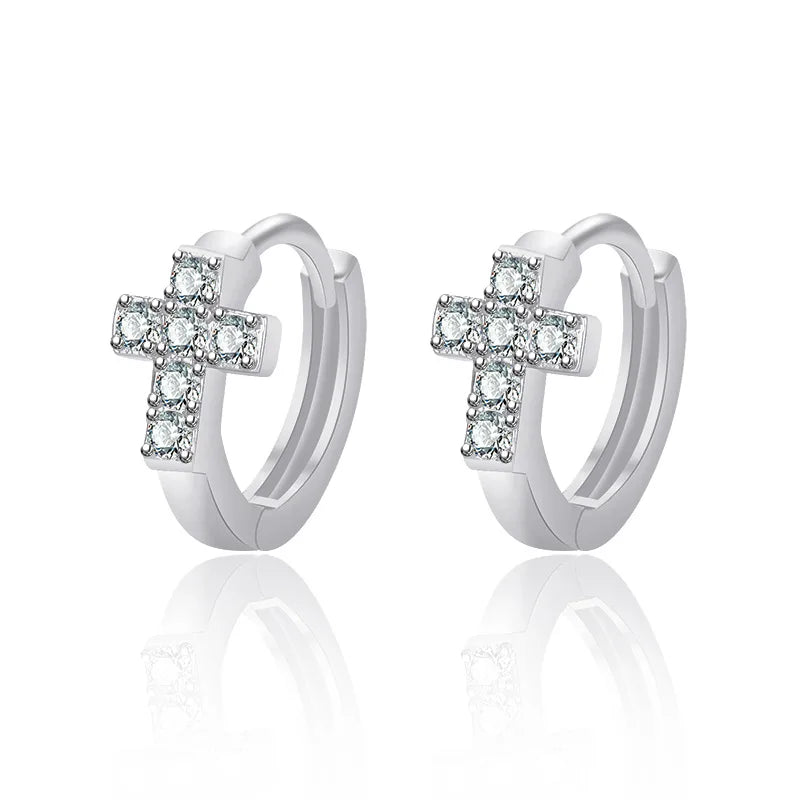 925 Sterling Silver Star Stud Earrings AAA Zircon High Quality For Women Earring Wedding Fine Jewelry Accessories  Party Gift