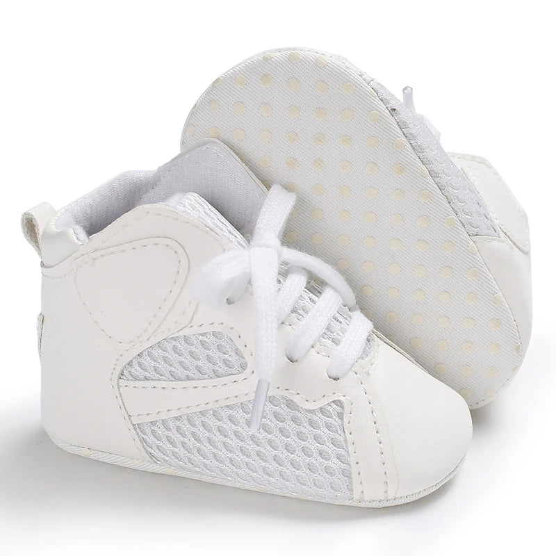 0-18 Months Newborn Baby Shoes for Boys Fashion Basketball Sports Shoes Soft Sole Comfortable Baby Walking Shoes