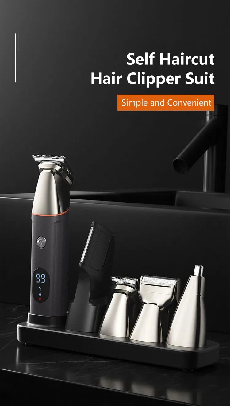 Xiaomi Youpin Professional Waterproof Hair Clipper Men Rechargeable Cordless Electric Razor 5 In 1 Barbers Beard Hair Trimmer