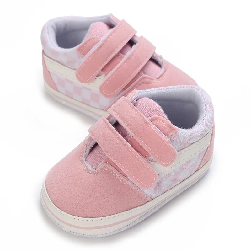 Spring and Autumn Sweet Pink Theme Girl Baby Casual Sports Shoes Soft Sole Comfortable Baby Walking Shoes 0-18M