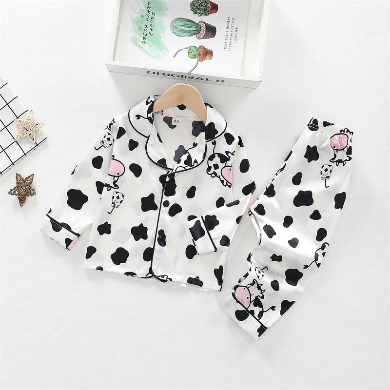 Autumn Baby Girls Clothes Set Children Pajamas Long Sleeved Shirt Pants 2Pcs/Sets Kids Sleepwear Toddler Clothing Infant Costume