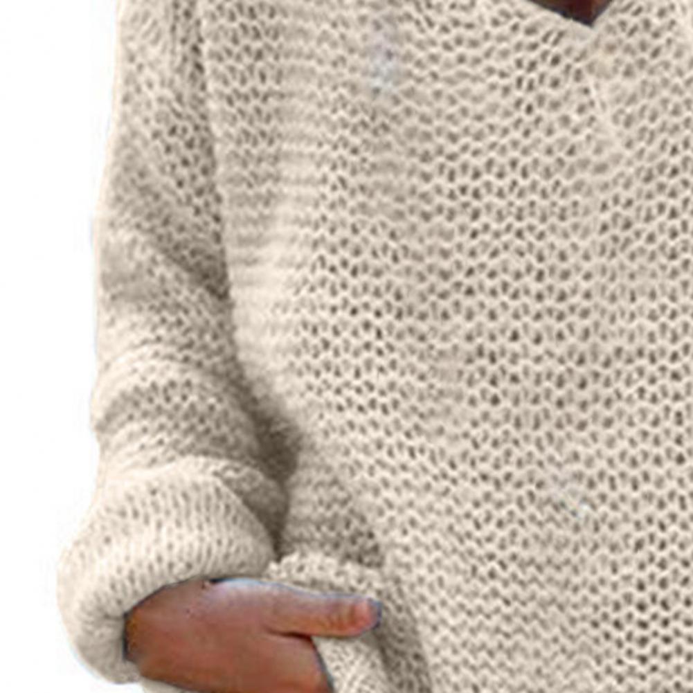 Trendy Autumn Sweater Comfortable Knitted Top Casual Loose Fit Women Autumn Sweater  All-Match