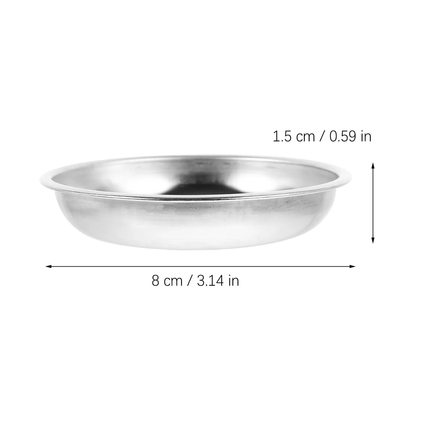 10Pcs Sauce Dipping Bowl Round small Dishes Stainless Steel Sauce Dishes Reusable Mustard Appetizer Plates kichen Seasoning Cups