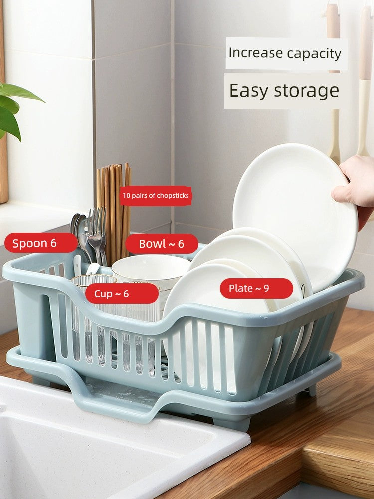 Sink Tableware Kitchen Countertop Storage Box Plate Rack