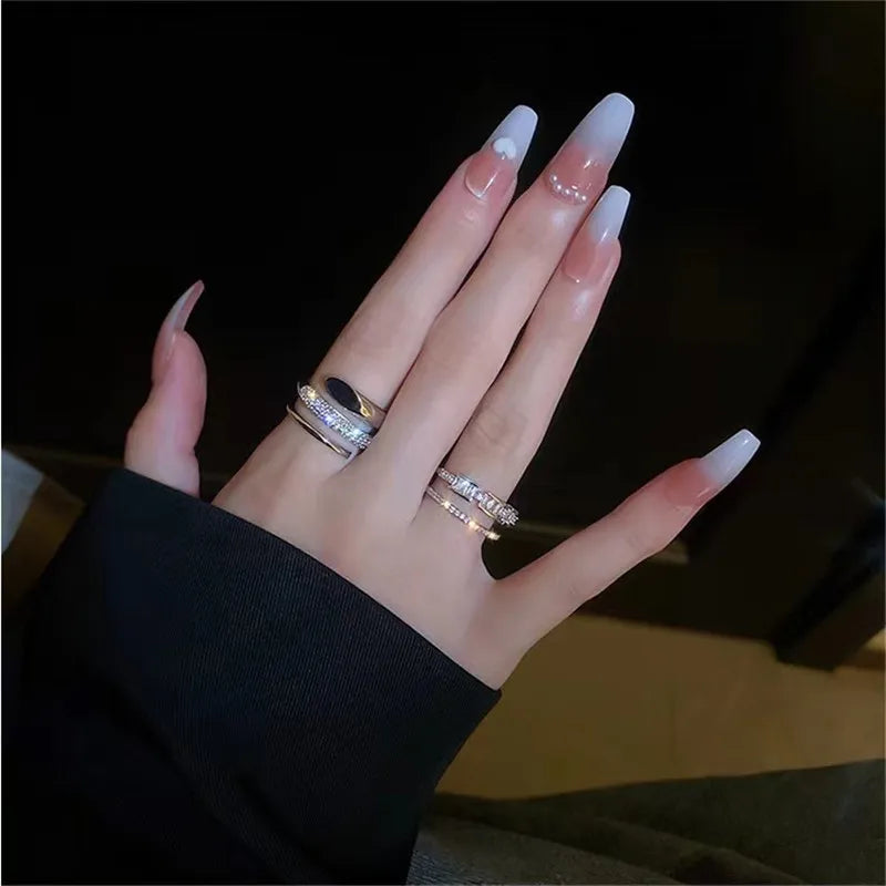 New Fashion Trend Unique Design Elegant Delicate Retro Simple Camellia Open End Adjustable Ring Women Jewelry Party Premium Gift