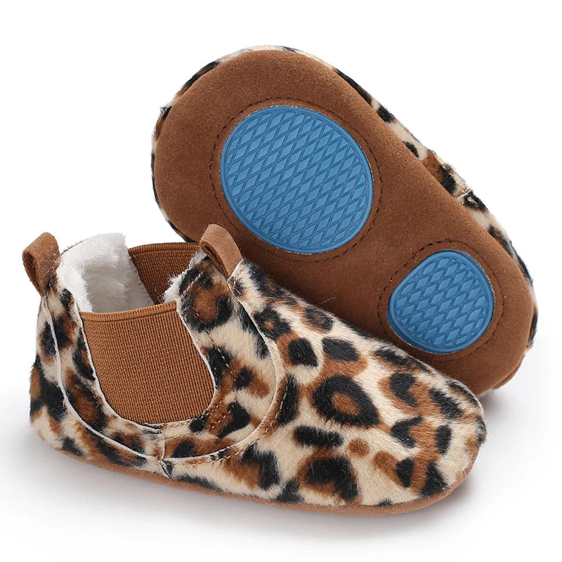 0-18M Newborn Baby Shoes Female Baby Cute Leopard Pattern Sports Shoes Sandals Soft Sole Comfortable Walking Shoes