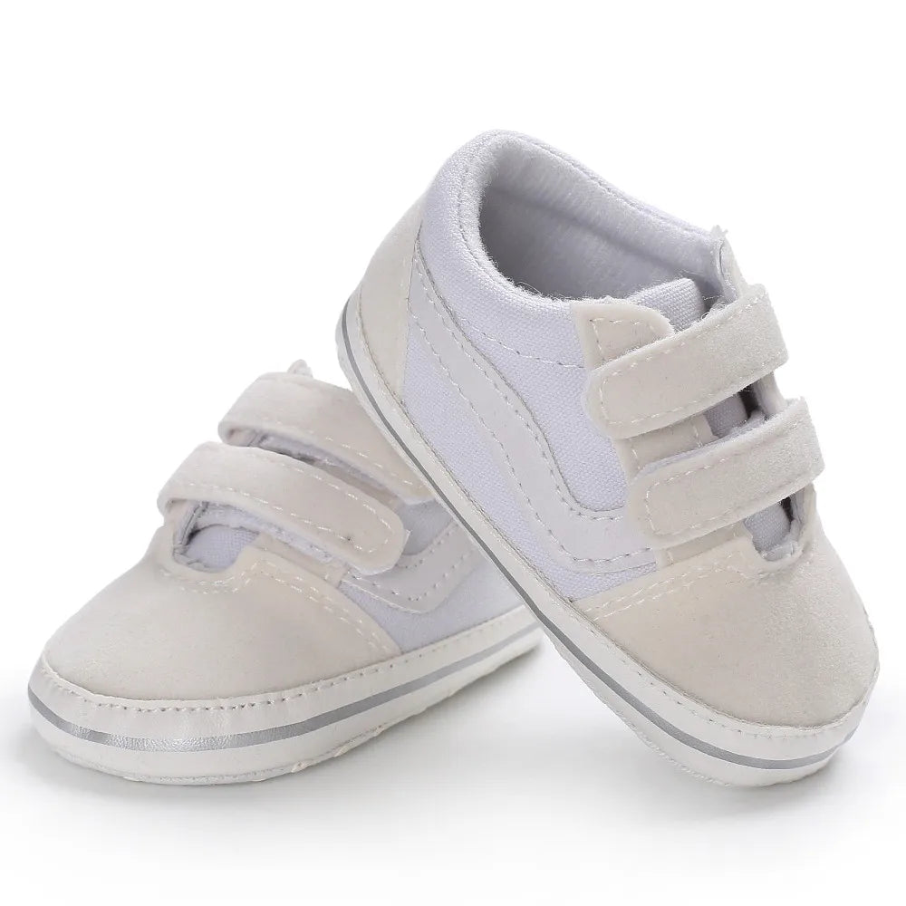 Baby Unisex Canvas Sneakers Classic Stripes Casual Baby Boy Girl Shoes Anti-slip Soft First Walkers Infant Baby Shoes