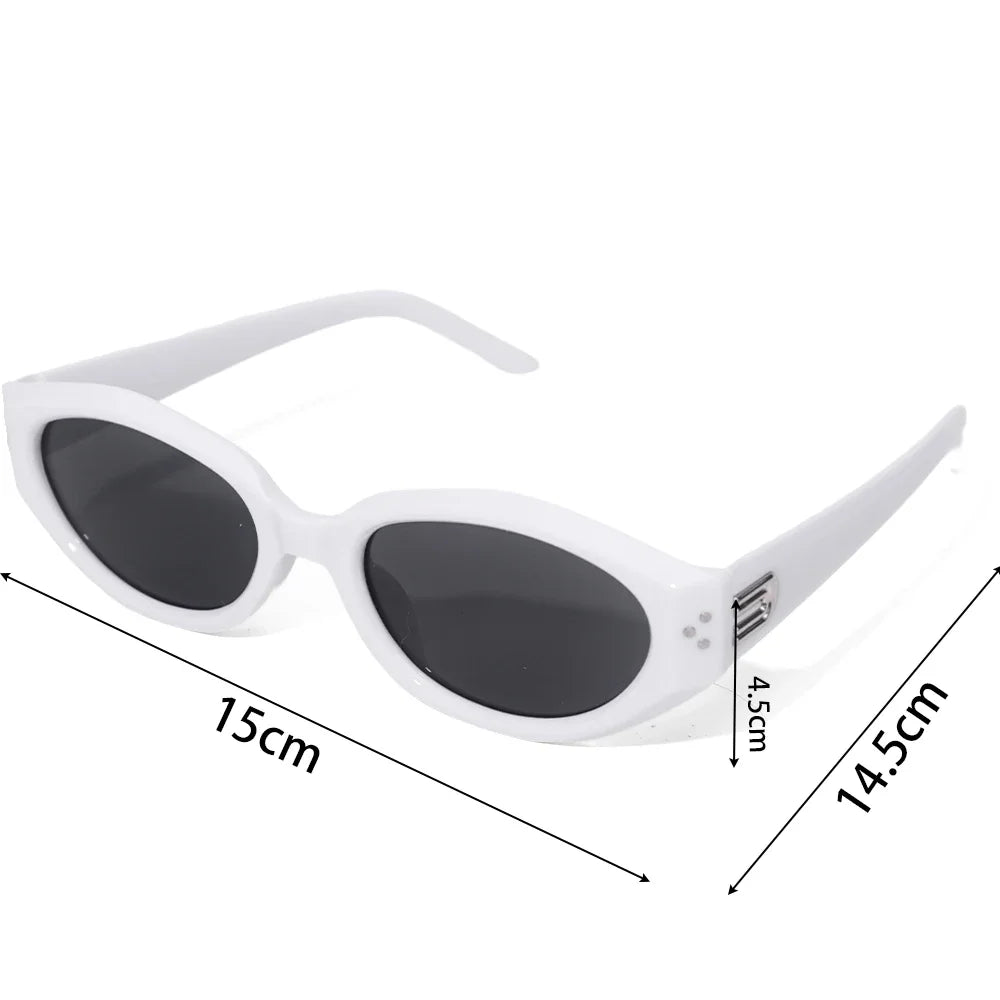 Y2K Retro Cat Eye Small Square Sunglasses Women Girls  Sunglass Fashion Eye Glasses Mirror Goggles Men Punk Sports Sunglasses