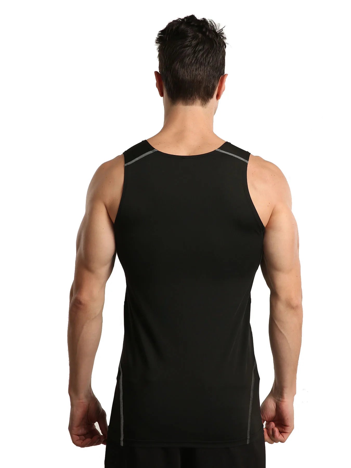 3 Pack Sleeveless Compression Shirt Men Quick Dry Slimming Body Shaper Undershirts Tank Tops Running Workout Athletic Base Layer