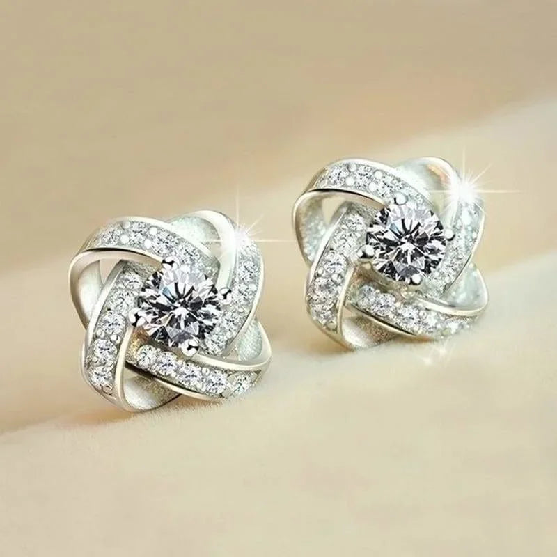 Elegant Lady Aesthetic Stud Earrings Zirconia Designer Charming Jewelry for Engagement Ceremony Chic Accessories Gift for Women