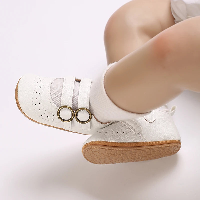 Girl Baby Soft Bottom Bow Princess Wedding Dress Mary Jane Flat Bottom Walking Shoes Newborn Lightweight Baby Sports Shoes