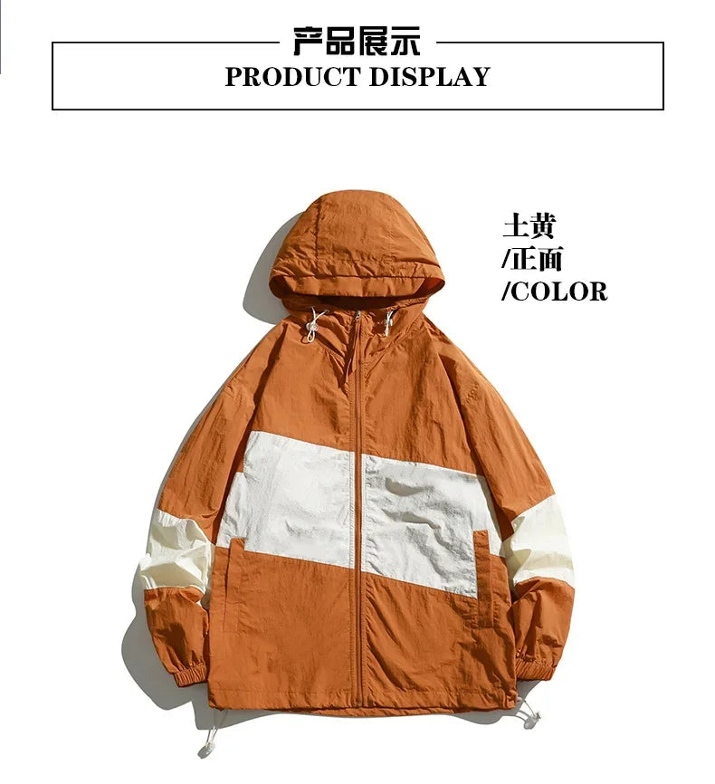 Nylon For 2024 Summer Casual Skin Jacket UPF 50+ UV Sun Protection Men Ultra-Light Sportswear Outwear Hooded Windbreaker