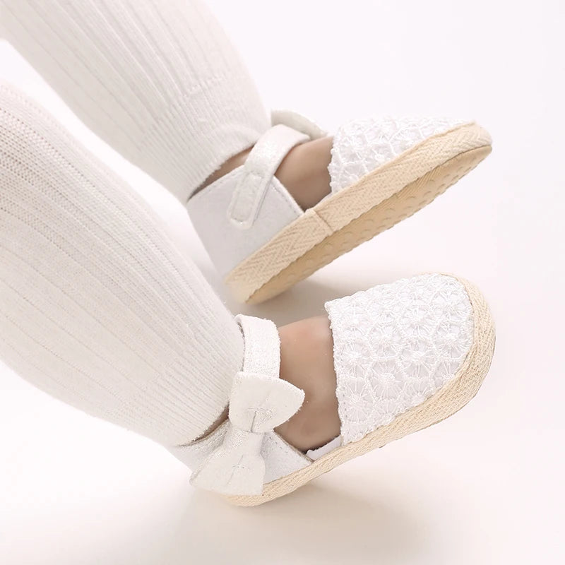 Summer Fashion Baby Shoes 0-18M Girl Baby Bow Casual Sandals Soft Sole Comfortable Baby Walking Shoes