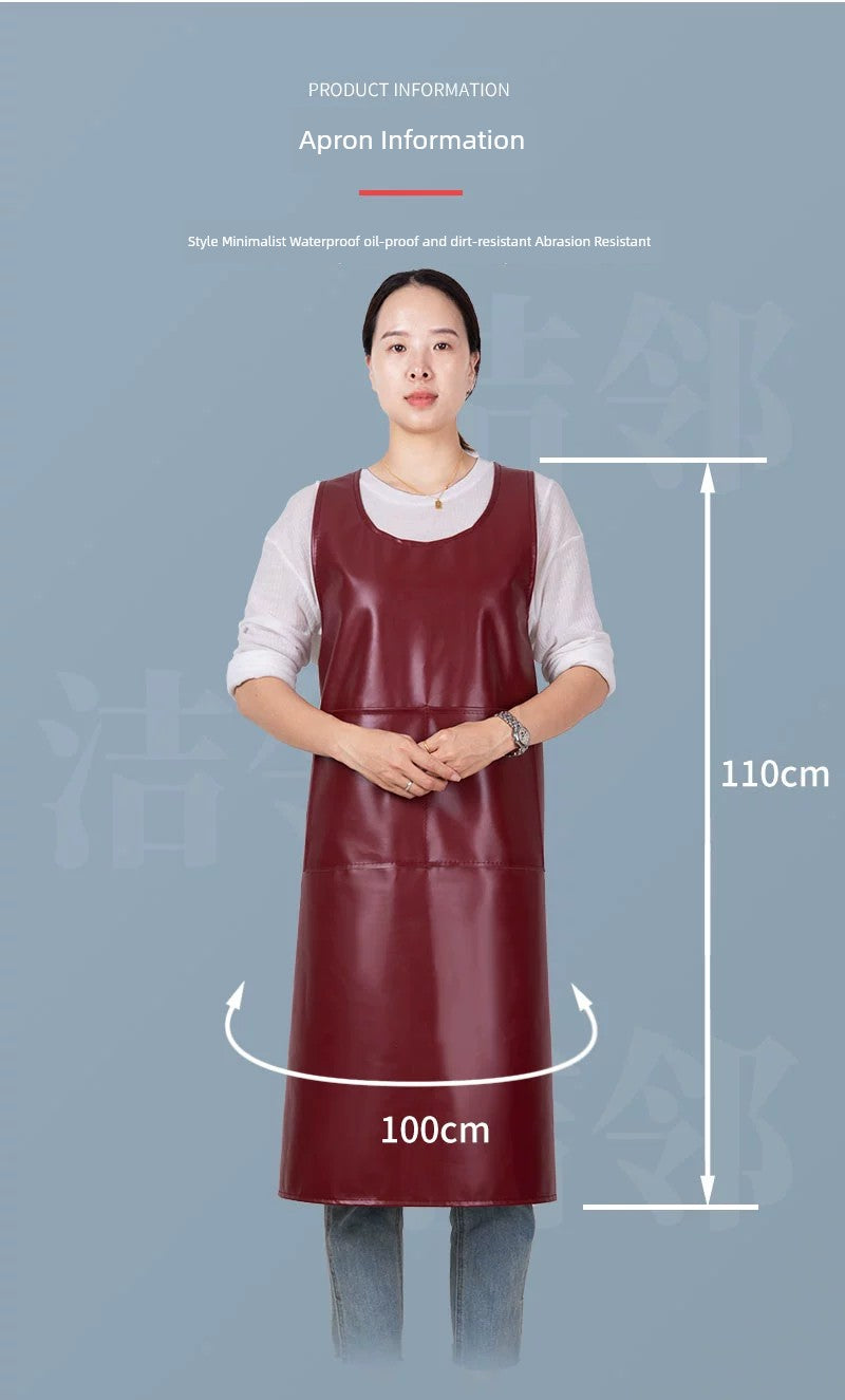 Plus Size Pu Waterproof Labor Insurance Factory Vegetable Market Waistcoat