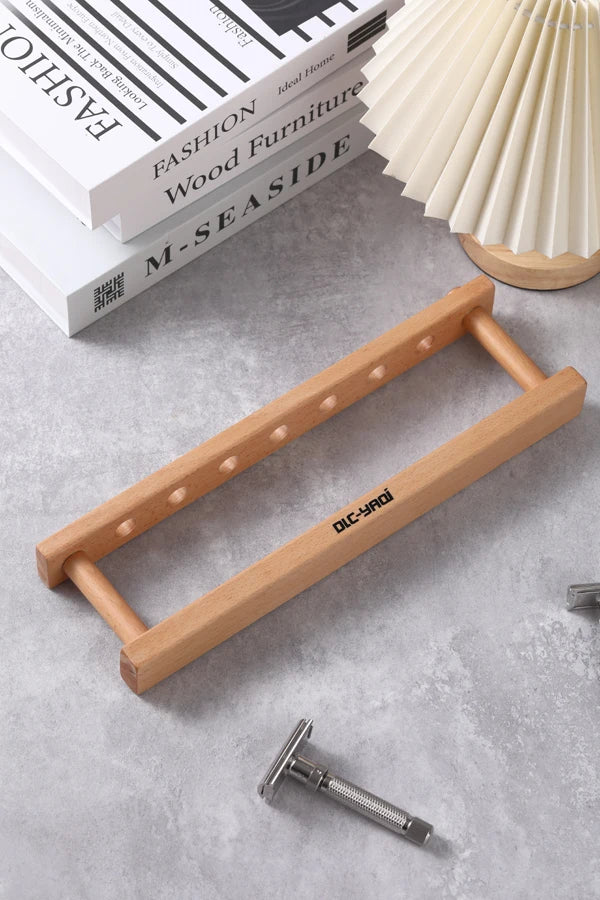 YAQi  Beech  Wood Razor Holder For Safety Razors