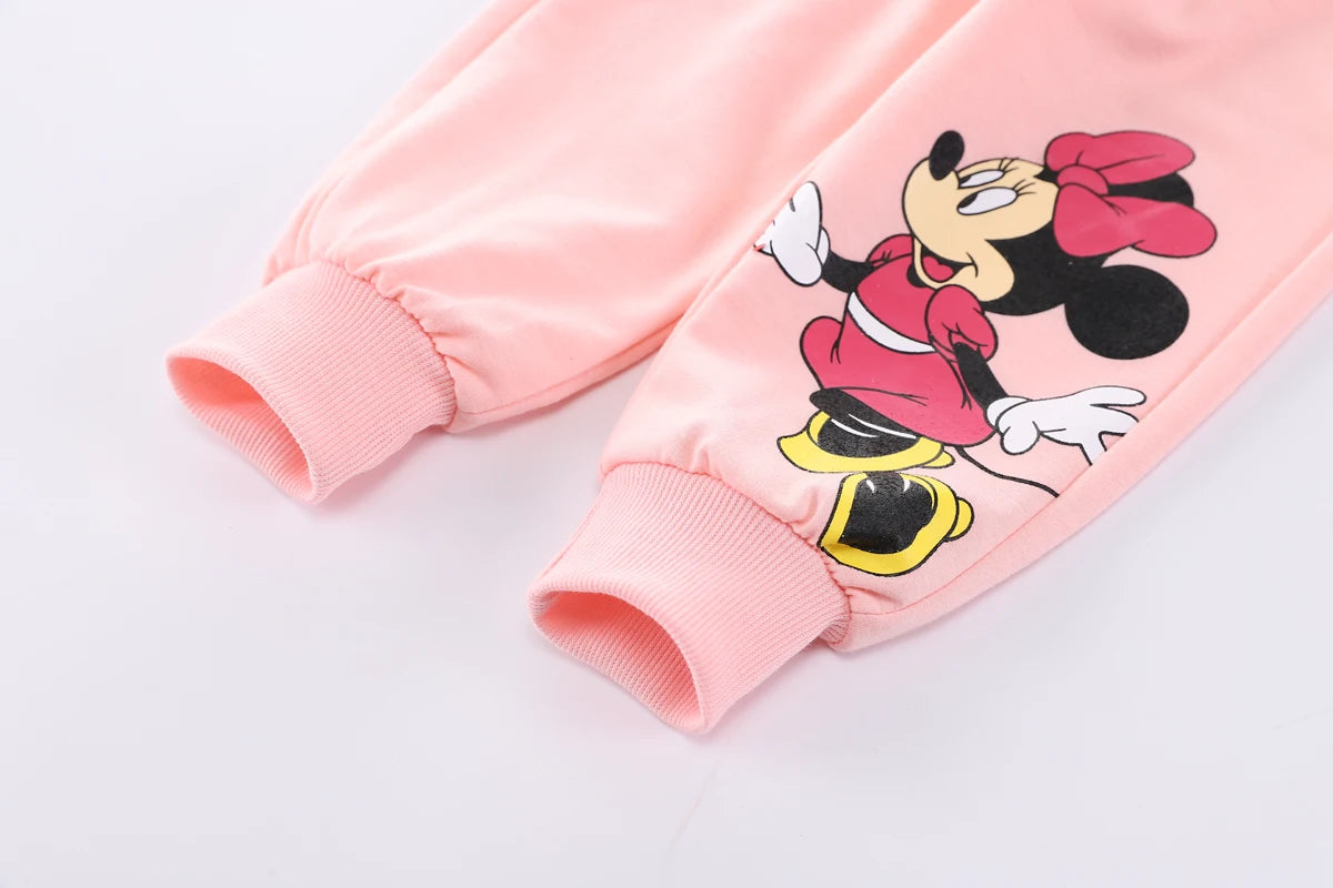 Fall Little Girl Disneyland Set Girl Cute Minnie Mouse Sets Spring Kids Casual Toddler Cotton Clothing Outfits