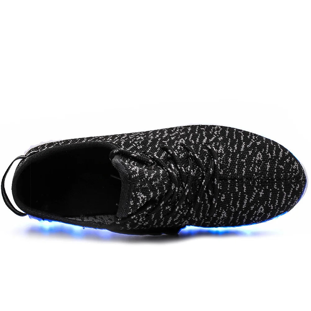 Men & Women LED  Shoes USB Rechargeable Breathable Fashion Adult Sneakers Large Size 35-46