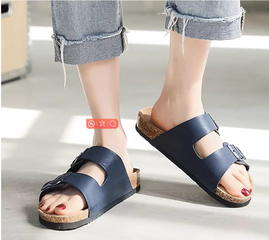 Women Slippers Outdoor Beach Casual Shoes Footware Flip Flop Durable Non-Slip Luxury Men Shoes Gold Rose Color