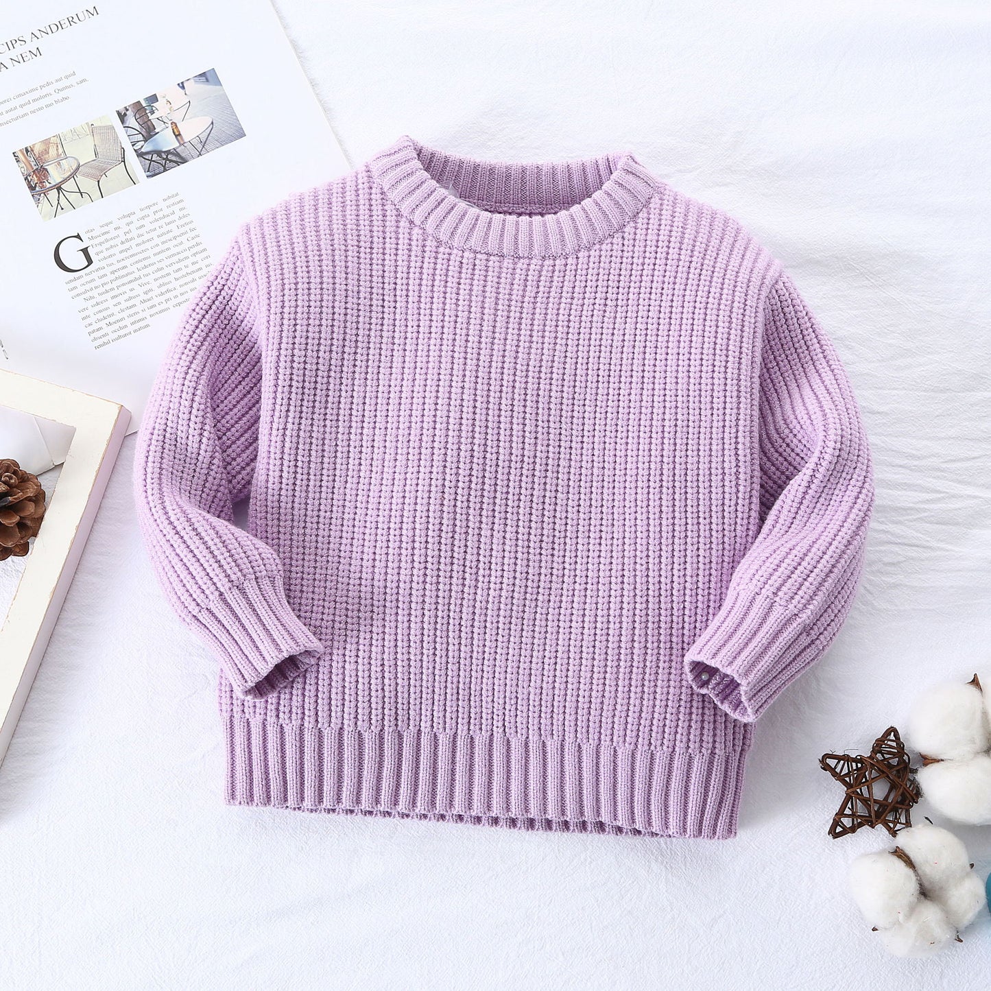 Children Baby Loose Sweater Knitted Autum Winter Baby Boy Girl Clothes Round Neck Kid Toddler Girl Boy Pullover Baby Outerwear