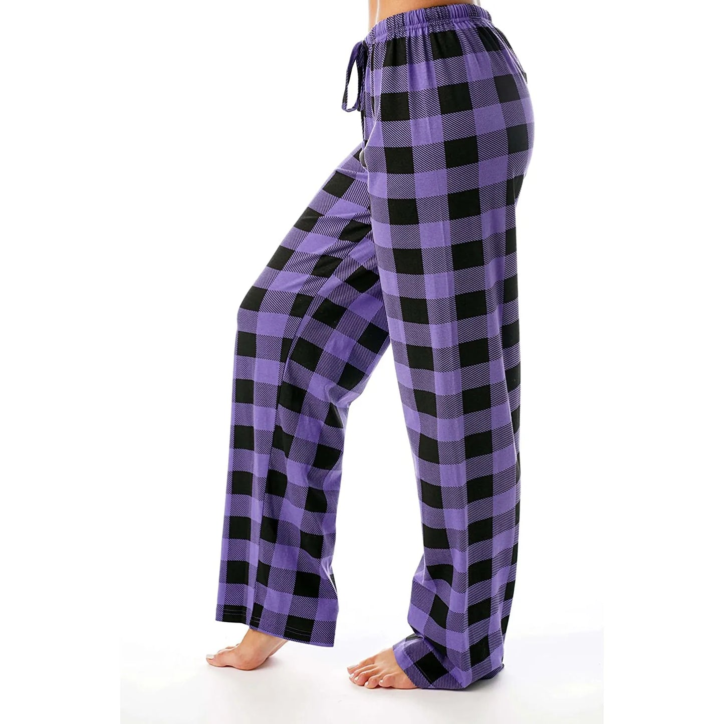 Women Christmas Pajama pants Autumn Winter Plaid Printed Pants Fashion Casual Wide Leg Pants Clothing Streetwear