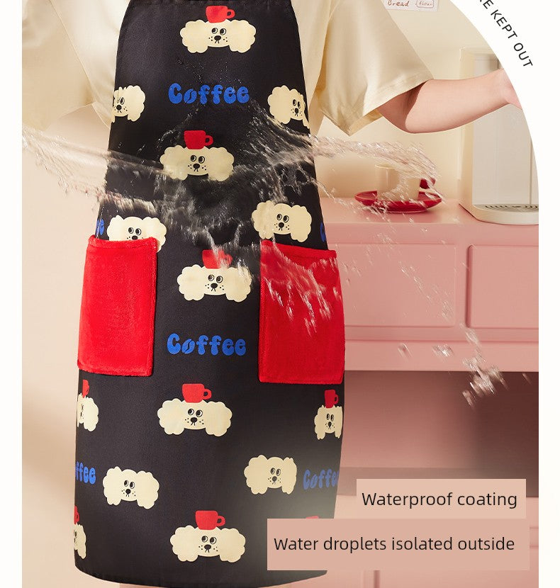 Cooking Kitchen For Home Internet Celebrity Oil-Proof Catering Apron